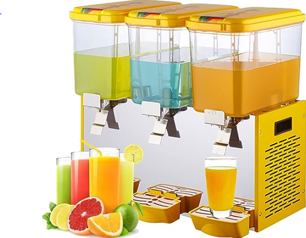 Triple Snowhite Juice Dispenser/Cooler - Yellow