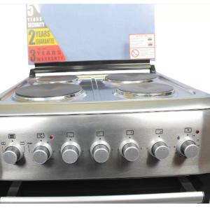 Blueflame Full Electric Cooker 50x50cm | Electric Oven + 4 Electric Hot Plates - Inox / Silver/ Stainless steel