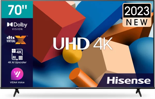 Hisense 70 Inch Smart TV 4K UHD with Netflix,Youtube- Black a