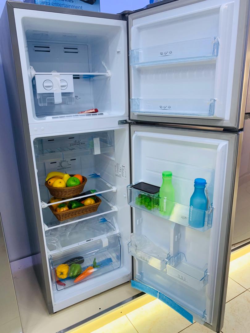 Hisense 295L Double Door Fridge Silver Bawuza Uganda