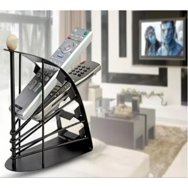 Remote Stand Stand/Organiser/Rack for TV – Black - Image 3