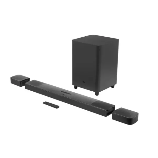 JBL Sound bar Channel 9.1 , Sound Home Theatre System, 4K Ultra HD Dobly Vision With HDMI Port, Bluetooth & Built in Chromecast Sound Bar – Black