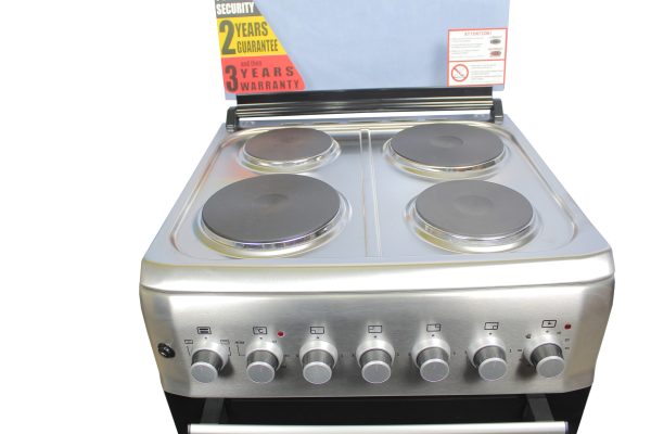 Blueflame Electric Cooker with Electric Oven, S6004ERF (60x60) Self ignition, Rotisserie (Grill) 4 Electric plates - Silver