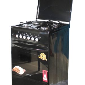 Blueflame 50x50cm 3 Gas burners and 1 Hot Plate - C5031E – B Electric Oven, Auto Ignition, Thermostat -black