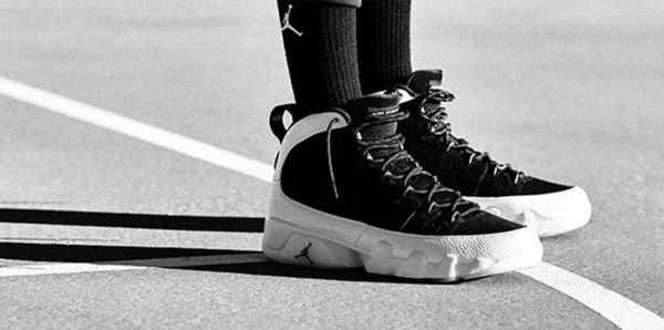 Nike Air Jordan Retro 9 Men Shoes-Black & White - Image 3