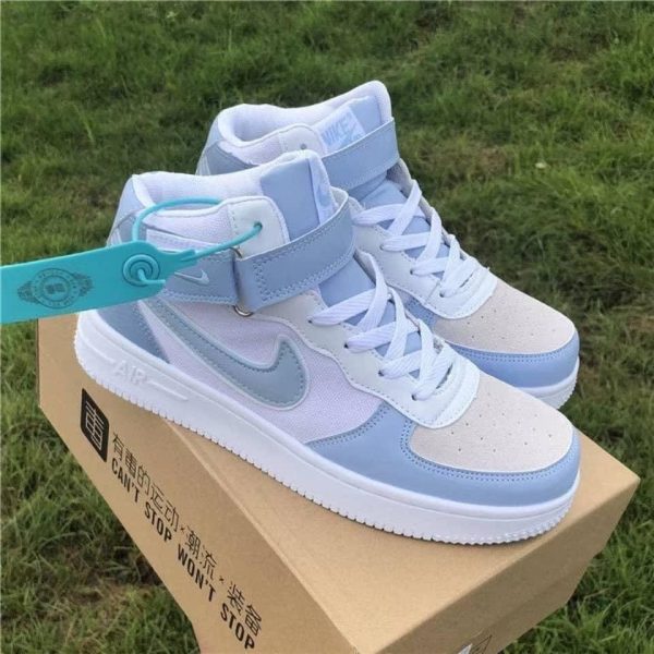 Air Force 1 Unisex Sport Shoes-Light blue