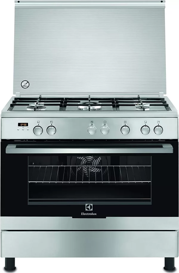 Electrolux Full Gas Cooker 90 by 60 cm + Gas Oven, EKG9000G9X - Stainless steel / Silver
