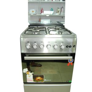 Blue Flame 50x50 Full Gas Cooker - C5040G Cooker, Push Button Ignition, Adjustable Legs- Silver