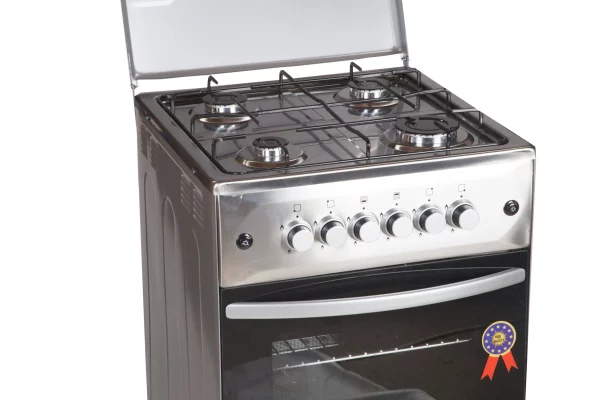Blueflame Cooker 50x50cm Full Gas Cooker - (NL6040G) self Ignition 1 oven tray 1 grill net - Silver