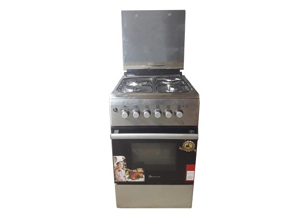 BlueFlame Cooker 60x50cm 3 Gas 1 Electric plate Electric Oven, NL6031E jet nozzles, Push Button Ignition, Oven Lamp - Stainless Steel