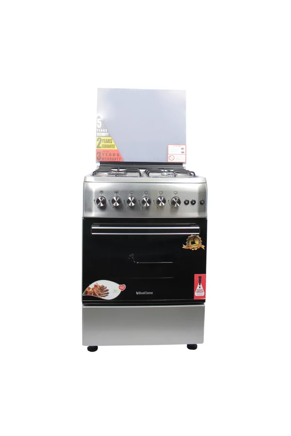 Blueflame Full Gas Cooker S6040GRFP 60x60 cm 4 Gas burners with Gas Oven – Silver