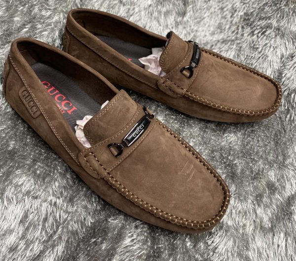 Gucci Suede Moccasin Shoes