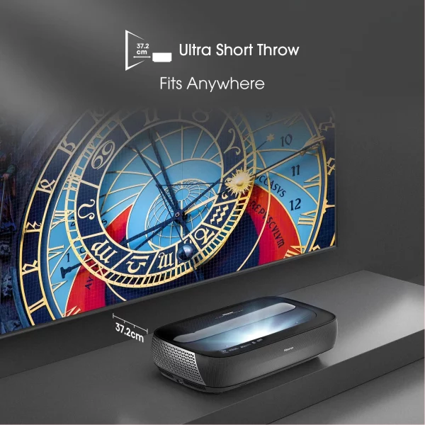 Hisense 120-Inch 4K UHD Smart Laser TV 120L9GE, Triple Laser UST Ultra Short Throw Projector b