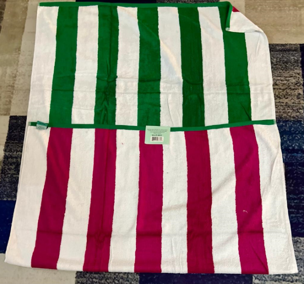 Stripped Bath Cotton Towel - Multicolor