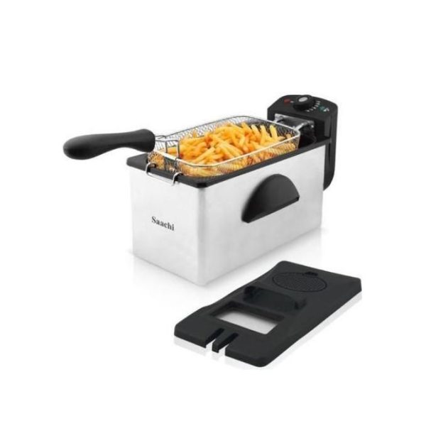 Saachi 3L Deep Fryer Stainless Steel Electric - Silver & Black