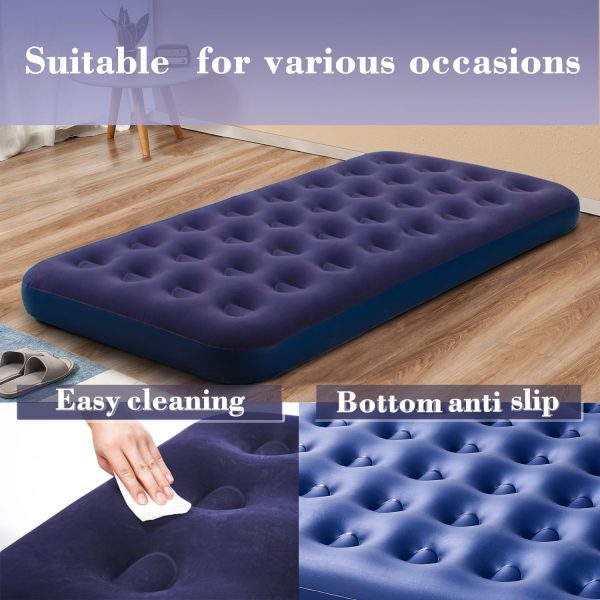 Quality Portable Air Mattress Inflatable (4by6ft), Camping, Sleeping -Blue - Image 3