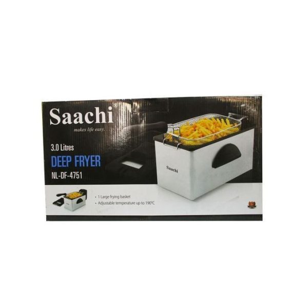 Saachi 3L Deep Fryer Stainless Steel Electric, 2000 Watts  - Silver & Black - Image 4