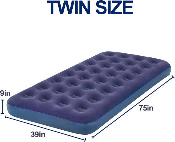 Quality Portable Air Mattress Inflatable (4by6ft), Camping, Sleeping -Blue - Image 4