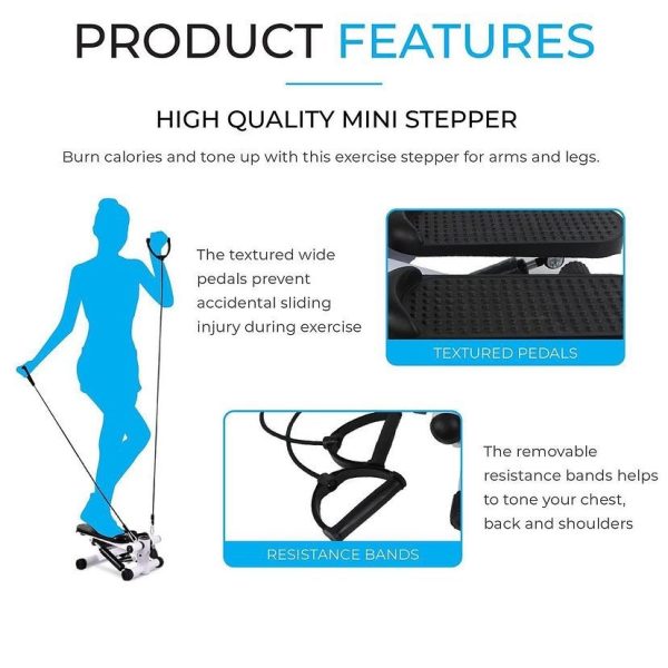 2 in 1 Mini Stepper | Home Fitness Work out Stepper With Drawstring Workout Fitness Machine - Image 9