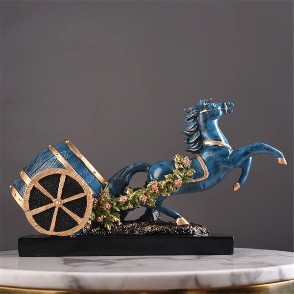 Wine Bottle Holder Stand | Decorative Horse Statue - Image 5