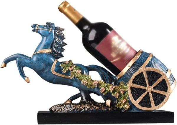 Wine Bottle Holder Stand | Decorative Horse Statue - Image 7