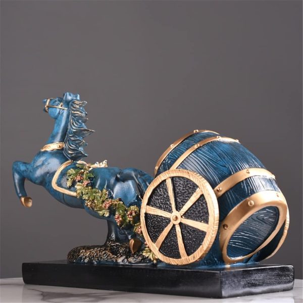 Wine Bottle Holder Stand | Decorative Horse Statue - Image 9